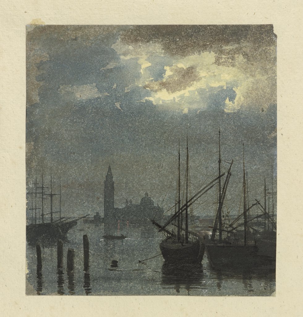 Blick über den Bacino di San Marco auf S. Giorgio Maggiore, Carl Theodor Reiffenstein