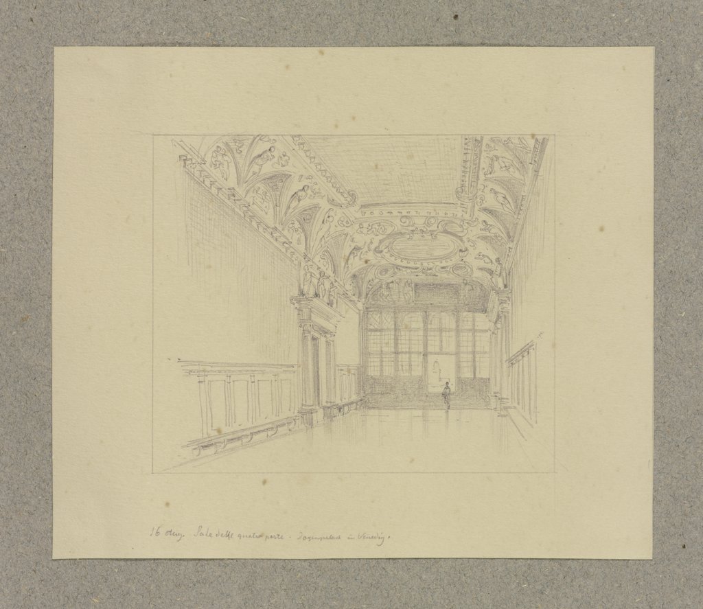 Die Sala delle Quattro Porte im Dogenpalast, Carl Theodor Reiffenstein