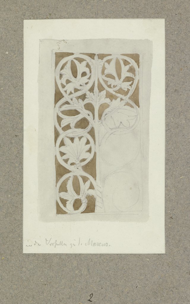 Ornamentales Detail der Vorhalle von S. Marco, Carl Theodor Reiffenstein