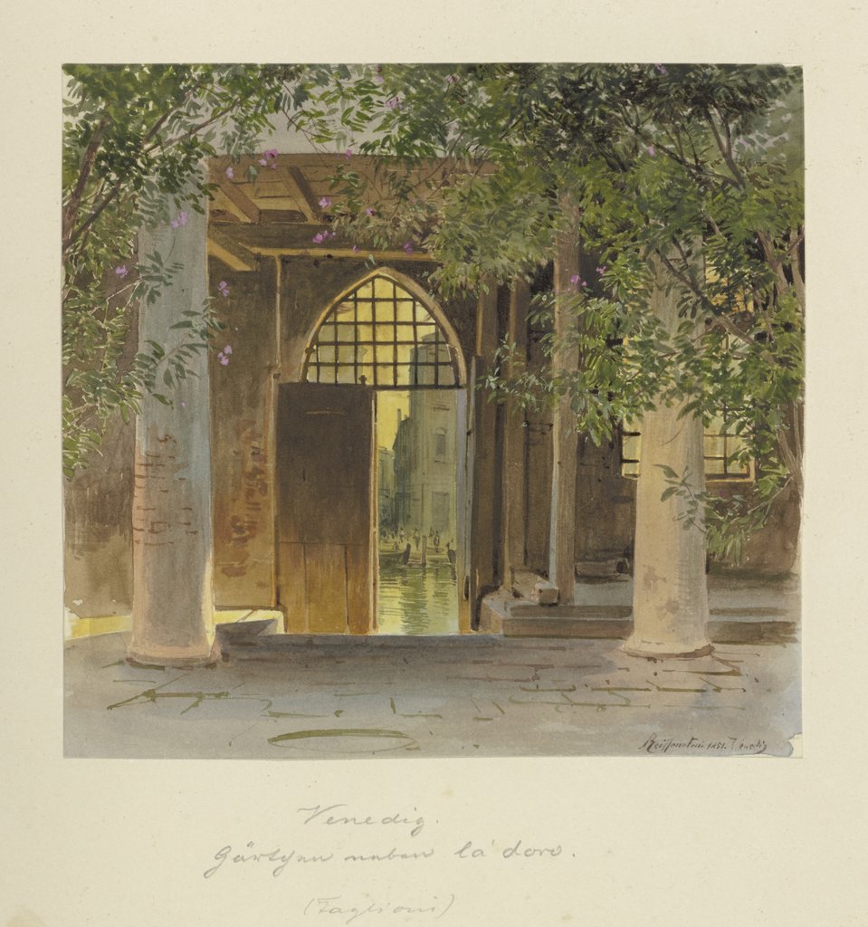 Innenhof bei der Ca' d'Oro in Venedig, Carl Theodor Reiffenstein