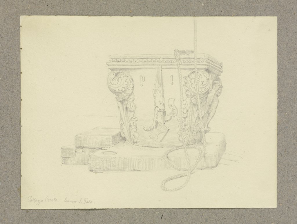 Kapitell oder Brunnen auf dem Campo S. Polo in Venedig, Carl Theodor Reiffenstein