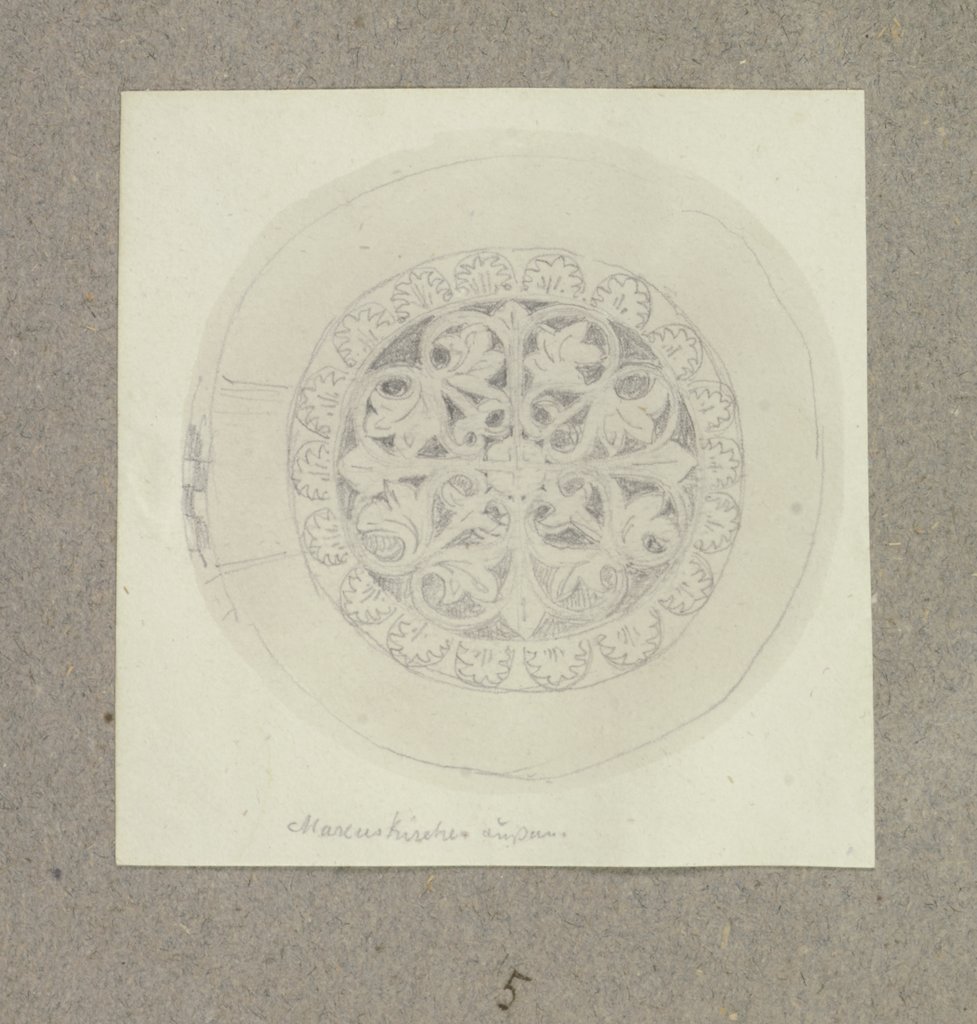 Ornamentales Detail aus S. Marco in Venedig, Carl Theodor Reiffenstein