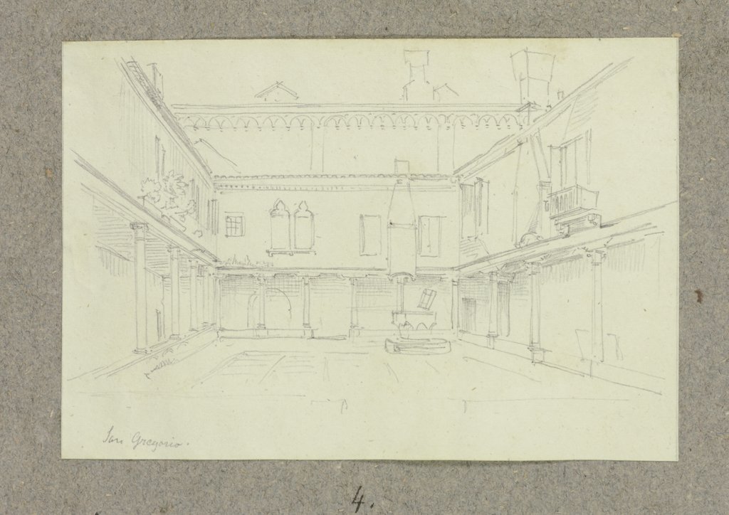 Innenhof von S. Gregorio in Venedig, Carl Theodor Reiffenstein