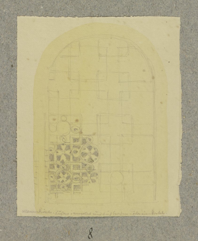 Vergoldetes Fenstergitter (?) über einem Portal von S. Marco in Venedig, Carl Theodor Reiffenstein