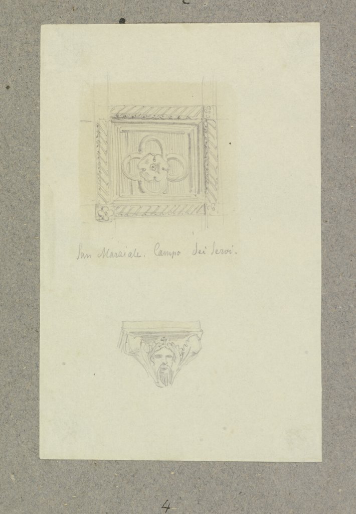 Figürliche Konsole und weiterer Wandschmuck, Carl Theodor Reiffenstein