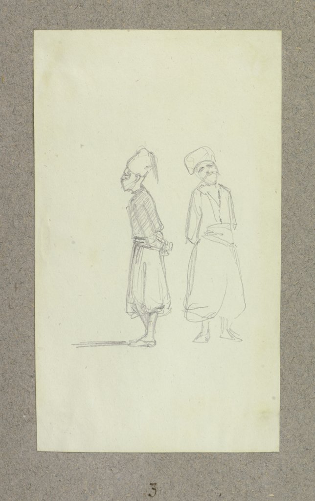 Zwei Pluderhosen tragende Männer, Carl Theodor Reiffenstein