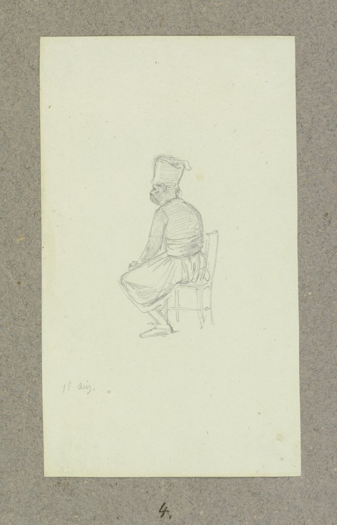 Sitzender Mann in Pluderhose, Carl Theodor Reiffenstein