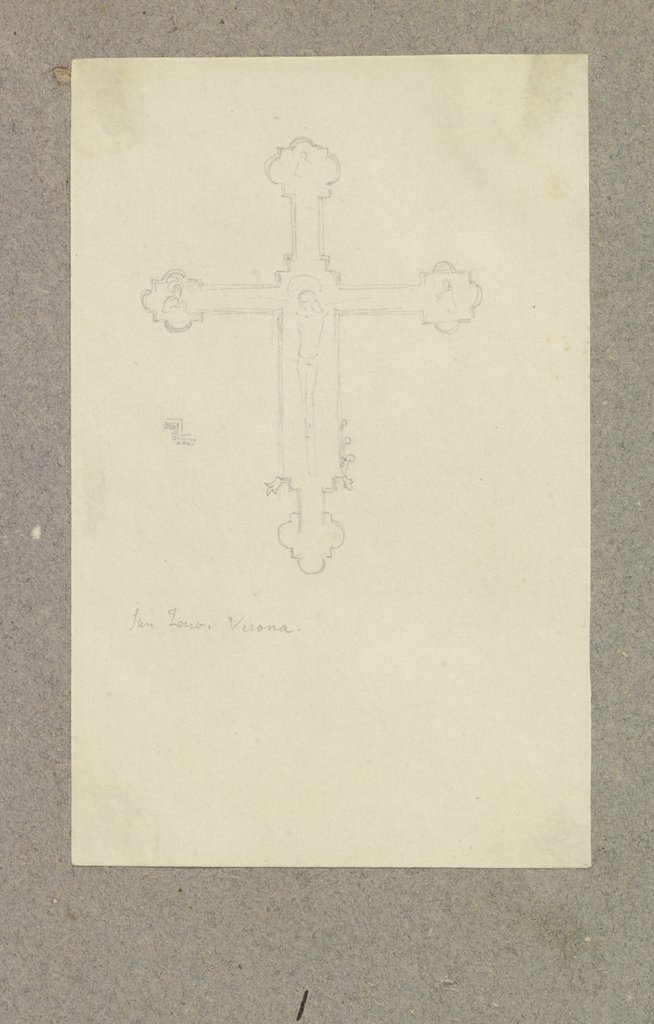 Die Croce dipinta des Lorenzo Veneziano in S. Zeno in Verona, Carl Theodor Reiffenstein, nach Lorenzo Veneziano