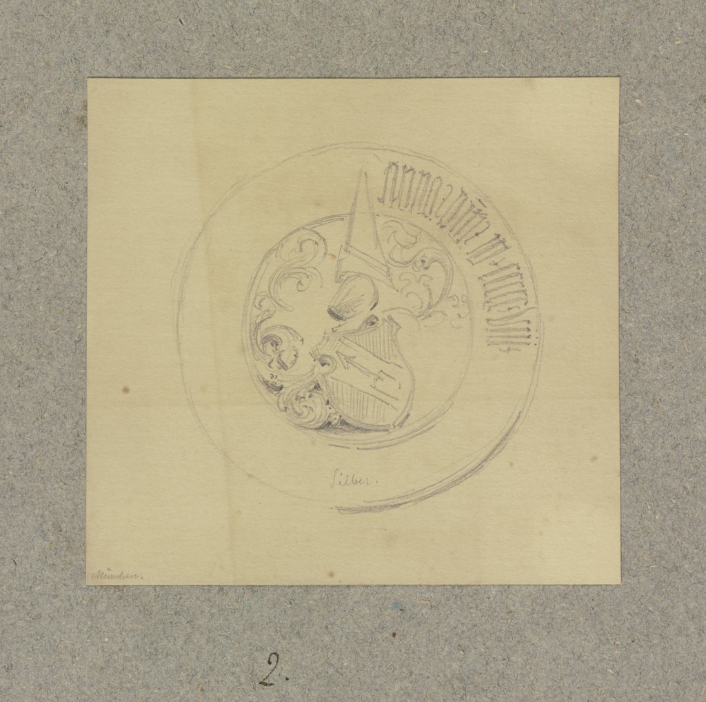 Crest on a disc, Carl Theodor Reiffenstein