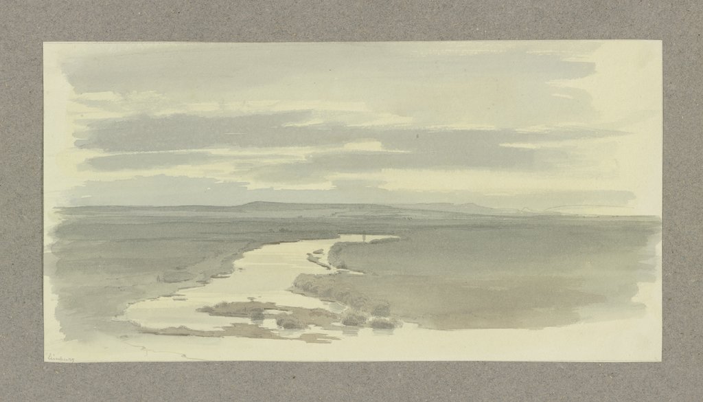 Flusslandschaft bei Limburg an der Lahn, Carl Theodor Reiffenstein
