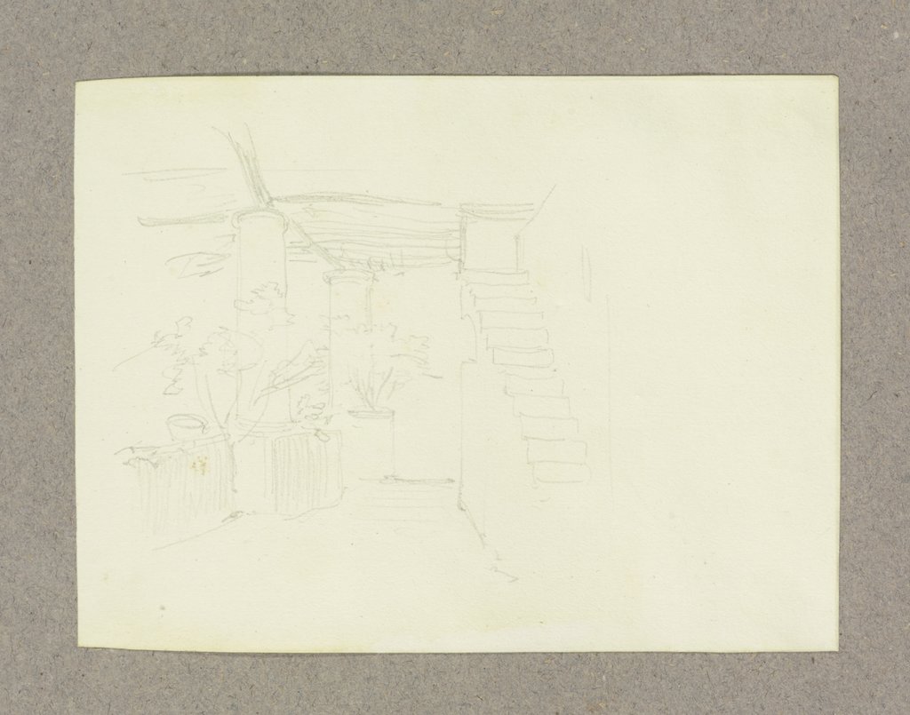 Terrasse mit Pergola, Carl Theodor Reiffenstein