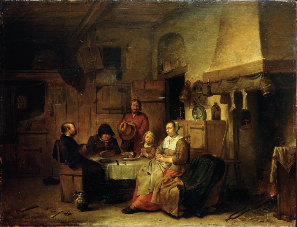 Eine vor der Mahlzeit betende Familie, Egbert Jaspersz. van Heemskerck