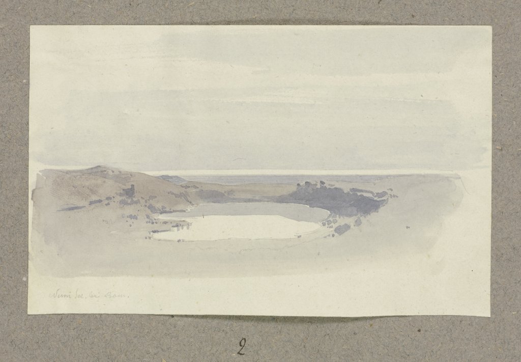 Lake Nemi near Rome, Carl Theodor Reiffenstein