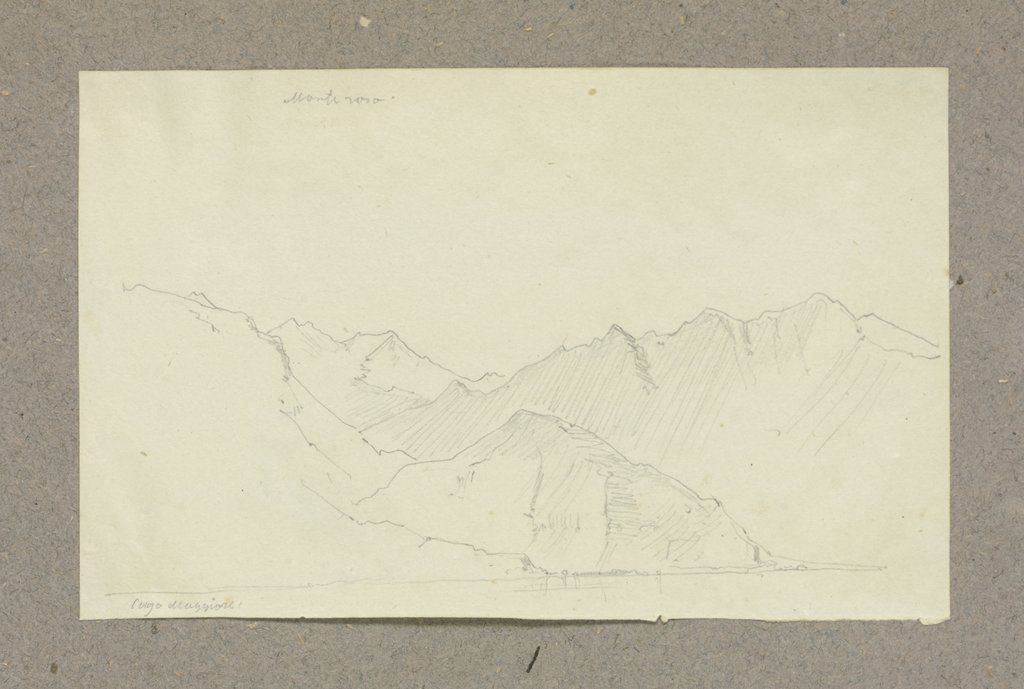 Der Monte Rosa, im Vordergrund der Lago Maggiore, Carl Theodor Reiffenstein