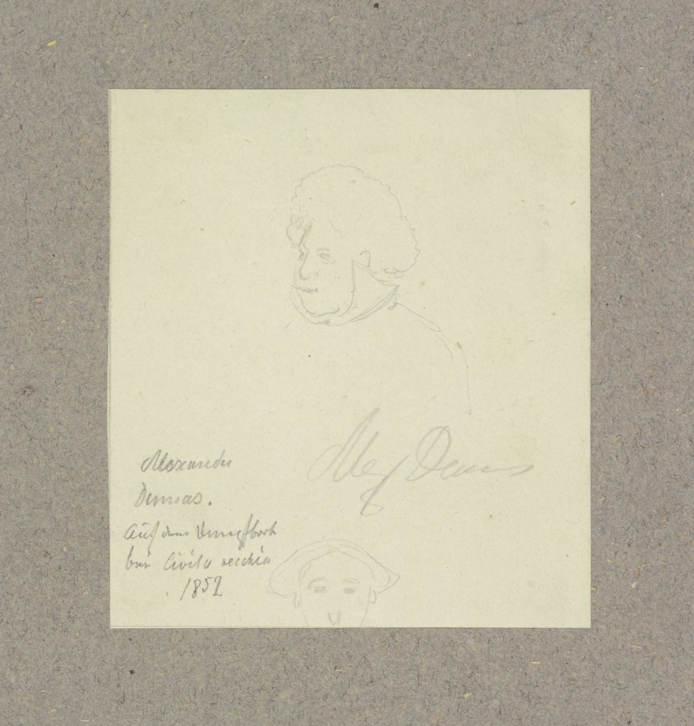 Porträt des Alexandre Dumas, Carl Theodor Reiffenstein