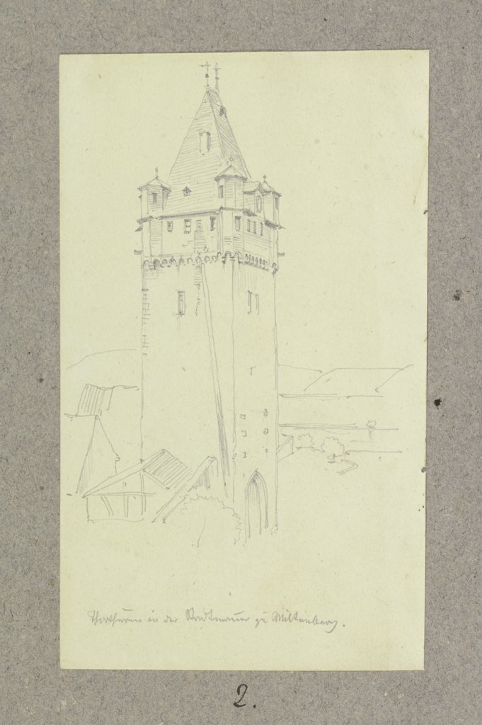 Torturm in der Stadtmauer zu Miltenberg, Carl Theodor Reiffenstein