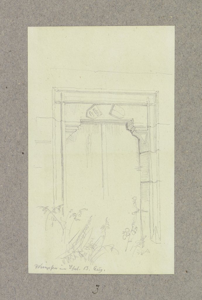 Tür mit zwei Wappen im Sturz, in Wimpfen, Carl Theodor Reiffenstein