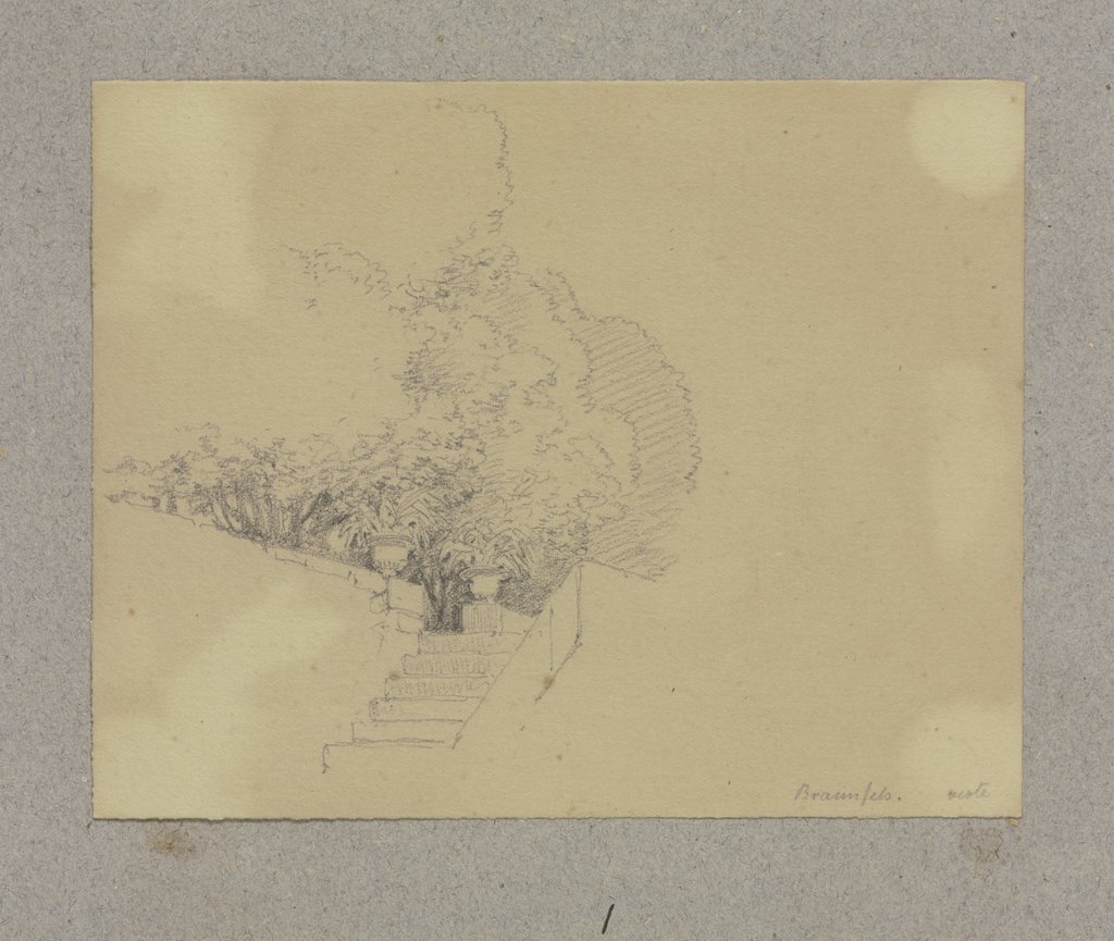 Treppe zu einem Belvedere in einem Park in Braunfels, Carl Theodor Reiffenstein