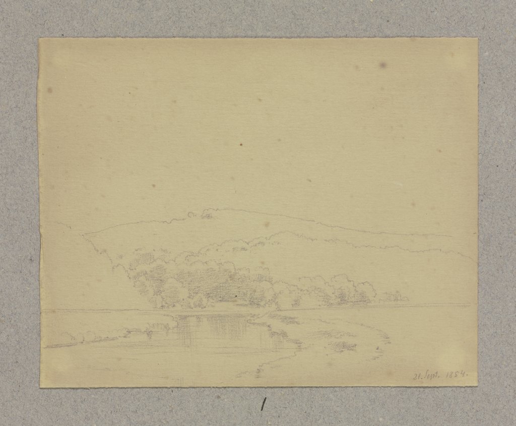River landscape (Lahn valley?), Carl Theodor Reiffenstein