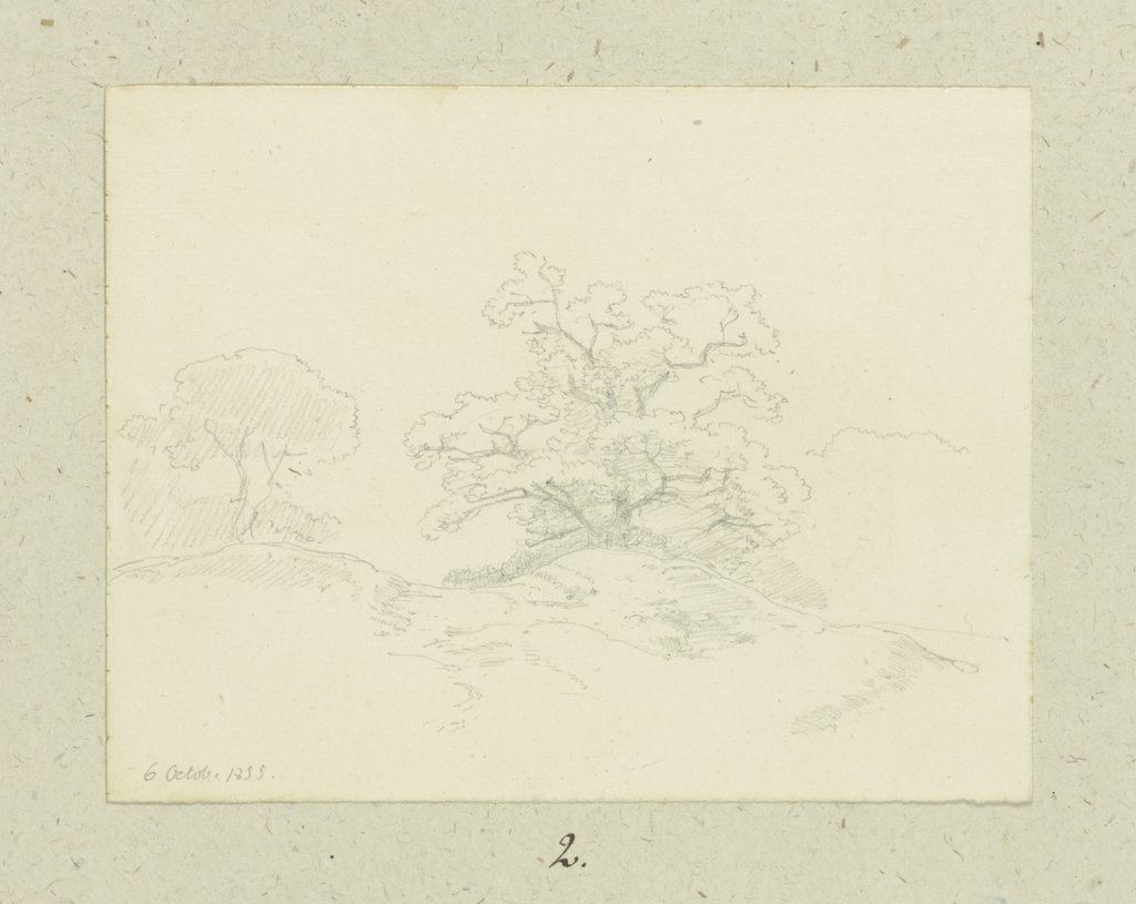 Alter Baum auf einer Erhebung, Carl Theodor Reiffenstein