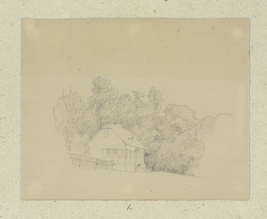 Haus umgeben von Bäumen, Carl Theodor Reiffenstein