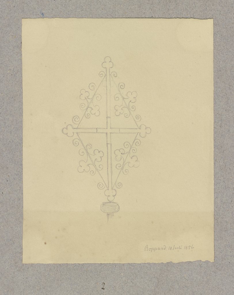 Kreuz mit floralen Ornamenten in Boppard, Carl Theodor Reiffenstein