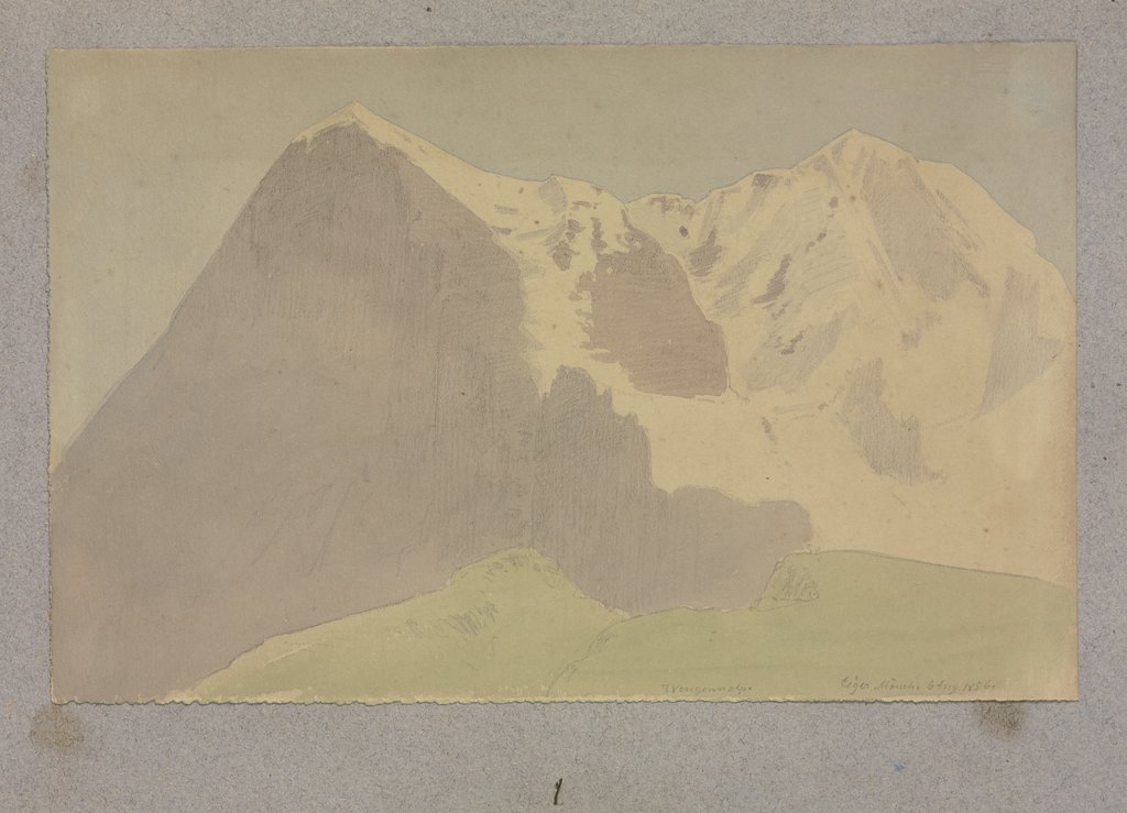 Die Wengernalp unterhalb von Eiger und Mönch, Carl Theodor Reiffenstein