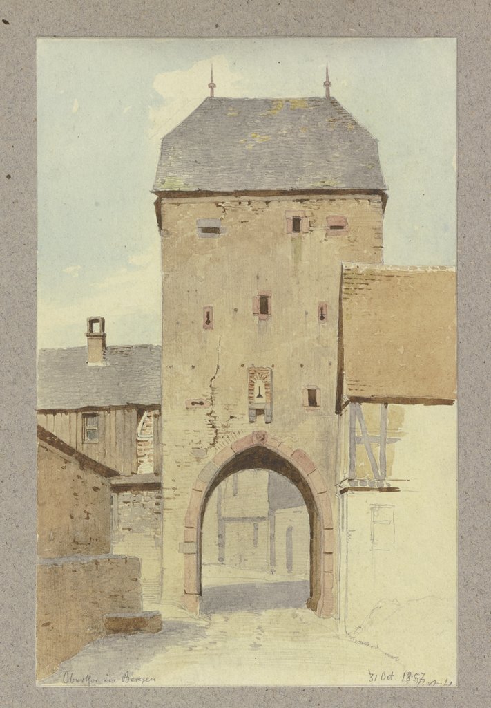 The main gate in Bergen, Carl Theodor Reiffenstein