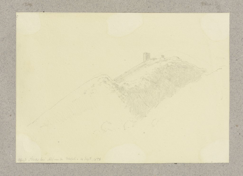 Die auf auf einer Bergkuppe gelegene Burg Arras, Carl Theodor Reiffenstein