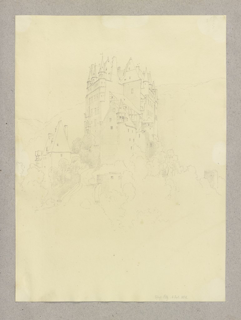 Nordansicht von Burg Eltz, Carl Theodor Reiffenstein