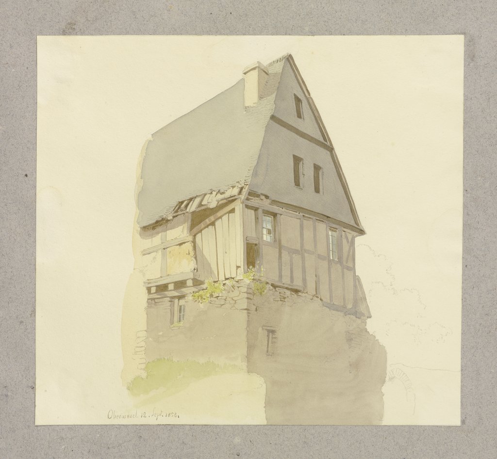 Half-timbered house in Oberwesel, Carl Theodor Reiffenstein