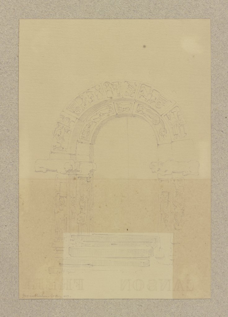 Romanisches Portal der Peterskirche in Großen-Linden, Carl Theodor Reiffenstein