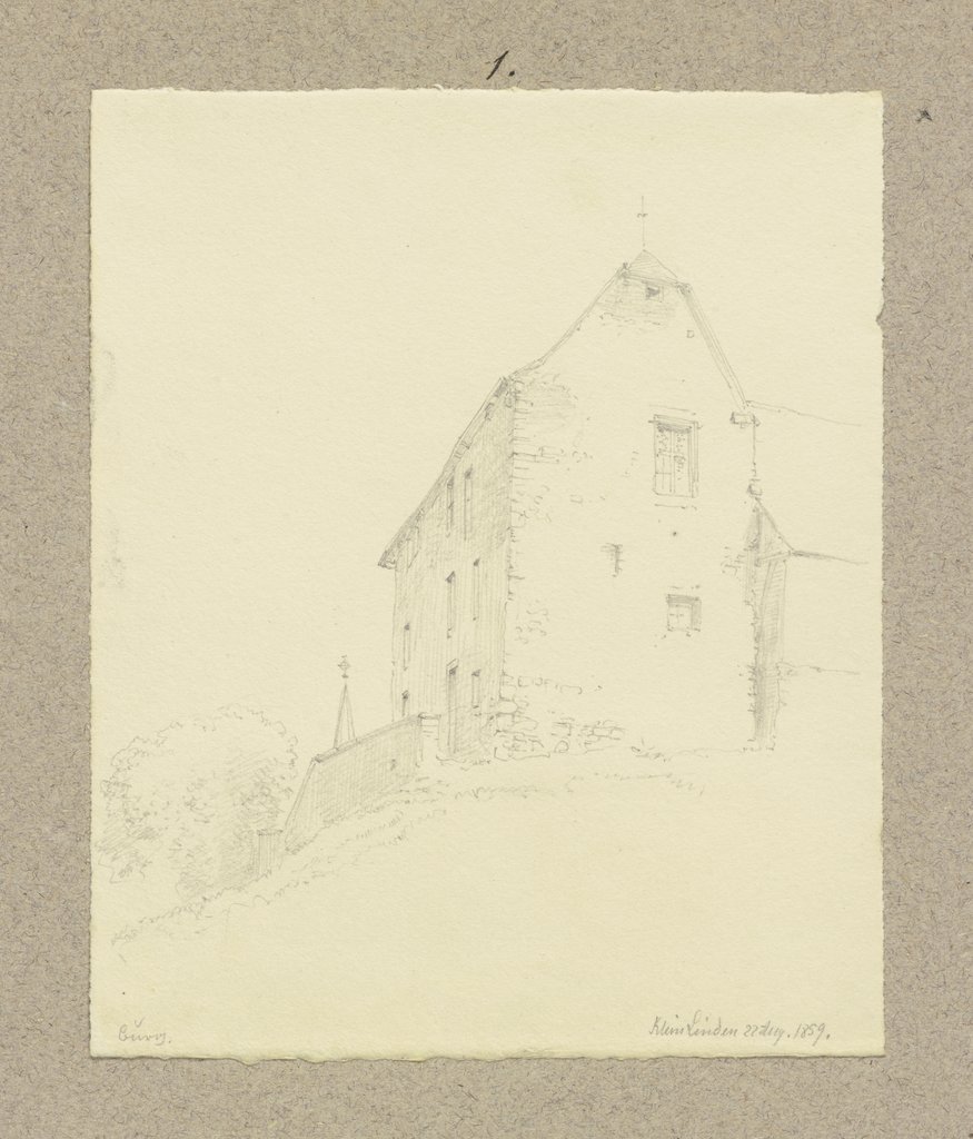 Burg in Klein-Linden, Carl Theodor Reiffenstein