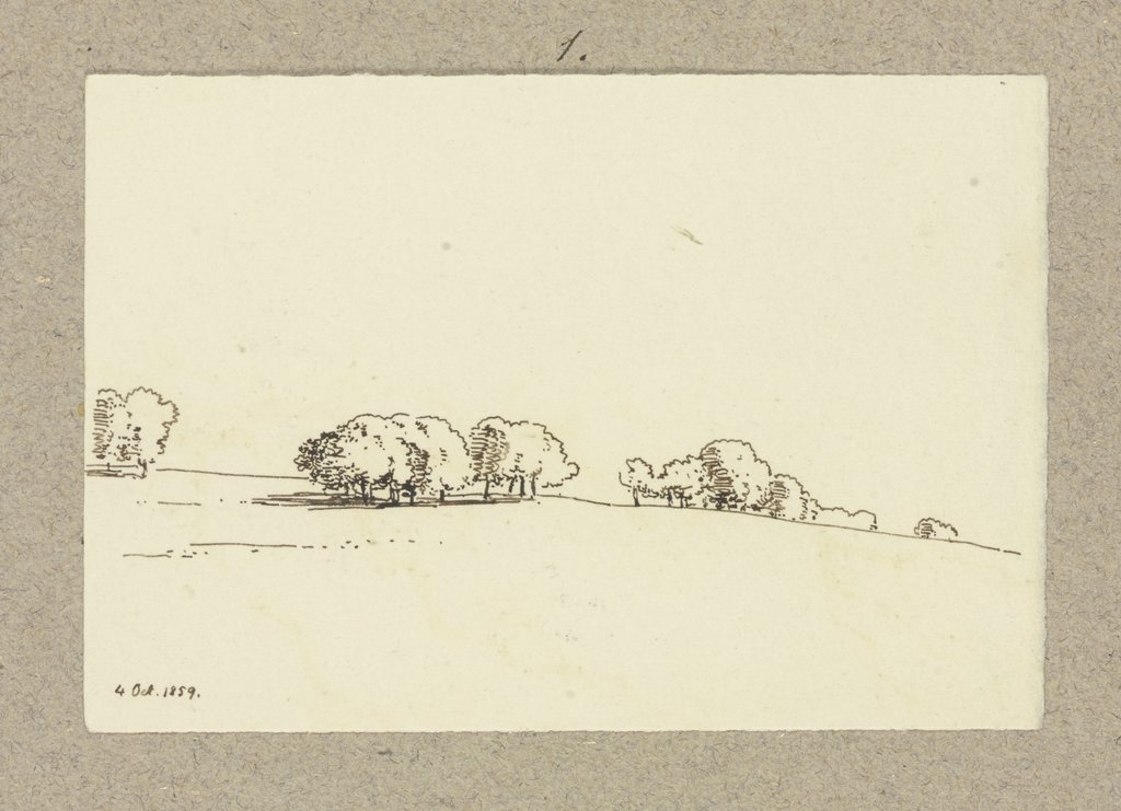 Baumgruppen auf einer Hügelkuppe, Carl Theodor Reiffenstein