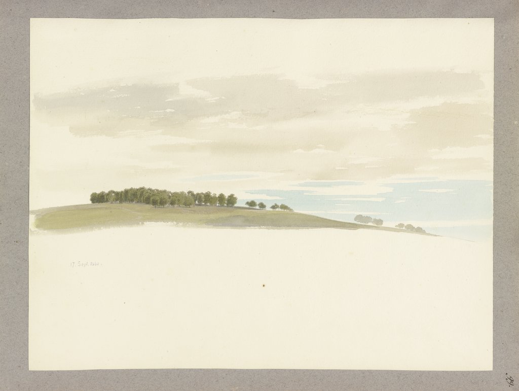 Baumbestandene Hügelkuppe, Carl Theodor Reiffenstein