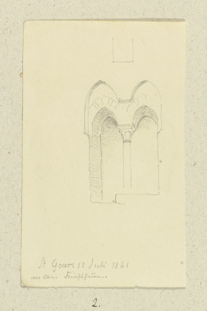 Biforium des Kirchturms in Sankt Goar, Carl Theodor Reiffenstein