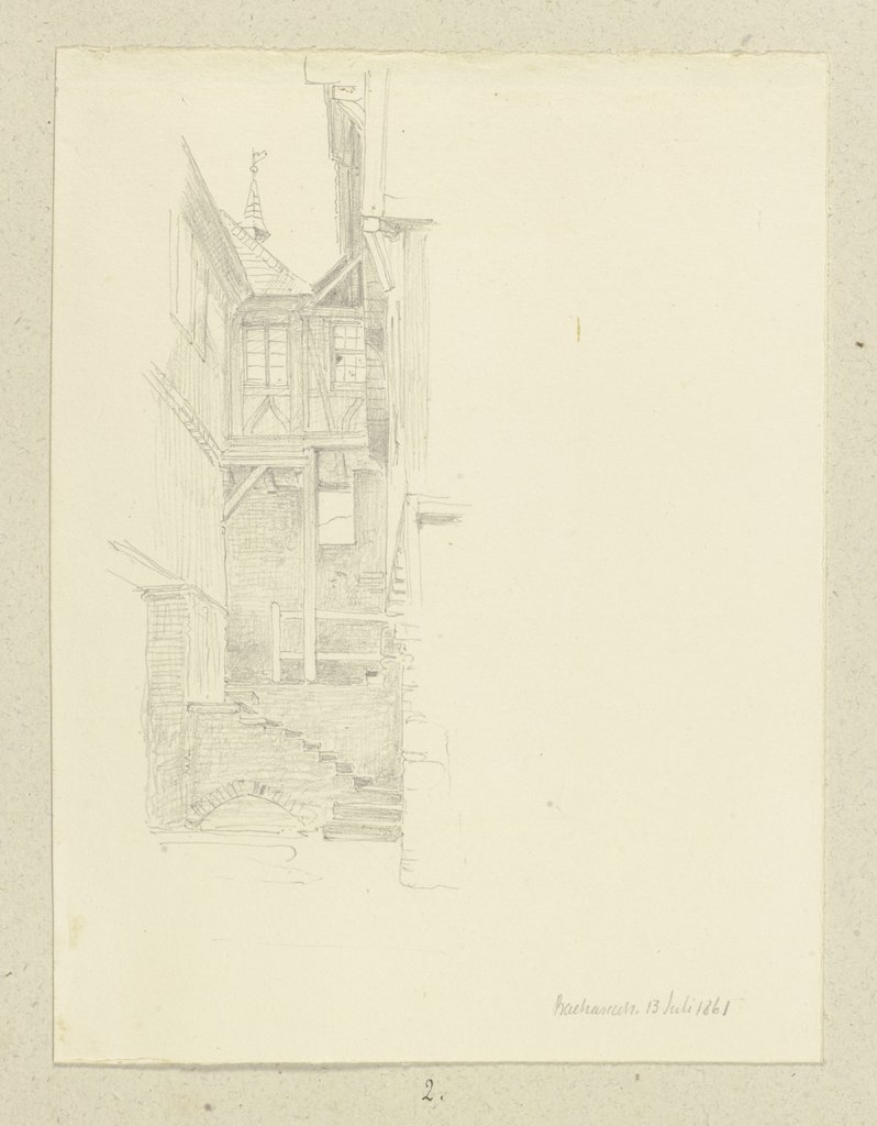 Gebäudeensemble mit Treppenaufgang, Carl Theodor Reiffenstein
