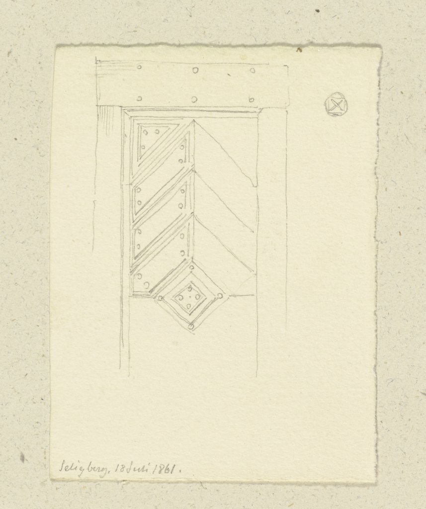 Wooden door of the Zilles chapel, Carl Theodor Reiffenstein