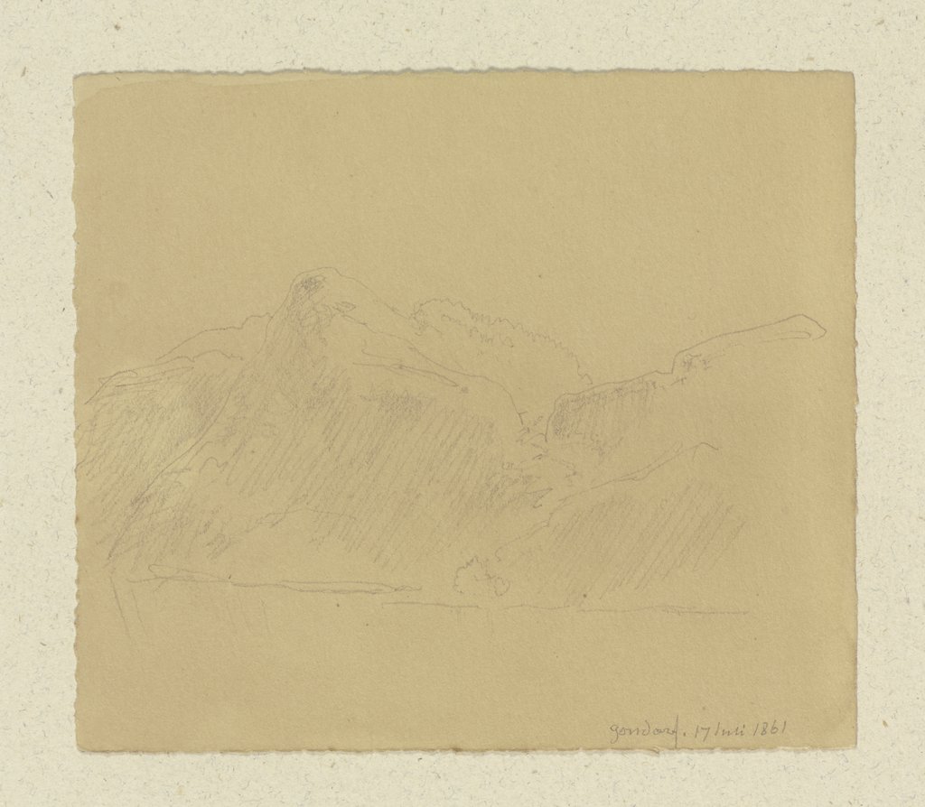 Mountain landscape near Gondorf, Carl Theodor Reiffenstein