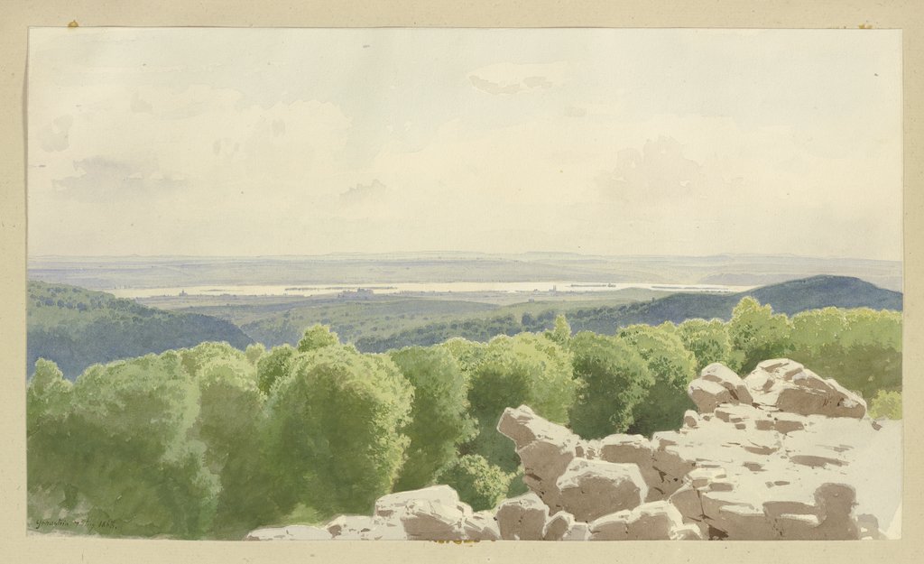 Blick vom Grauen Stein über den Rheingau, Carl Theodor Reiffenstein