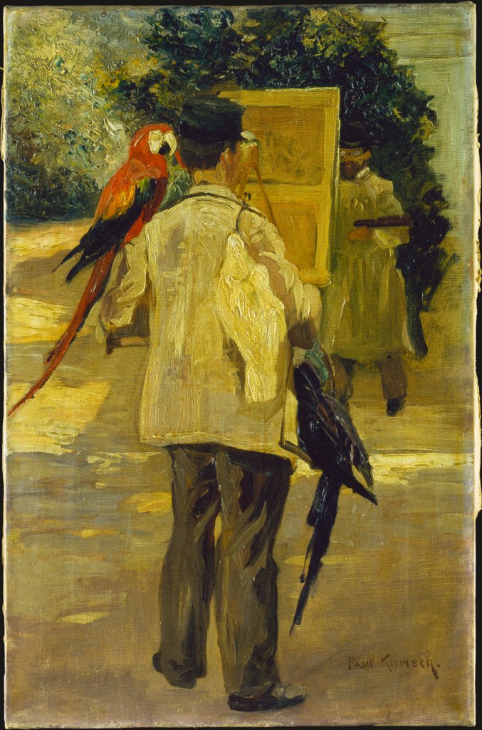 Max Slevogt malt den Papageienwärter, Paul Klimsch
