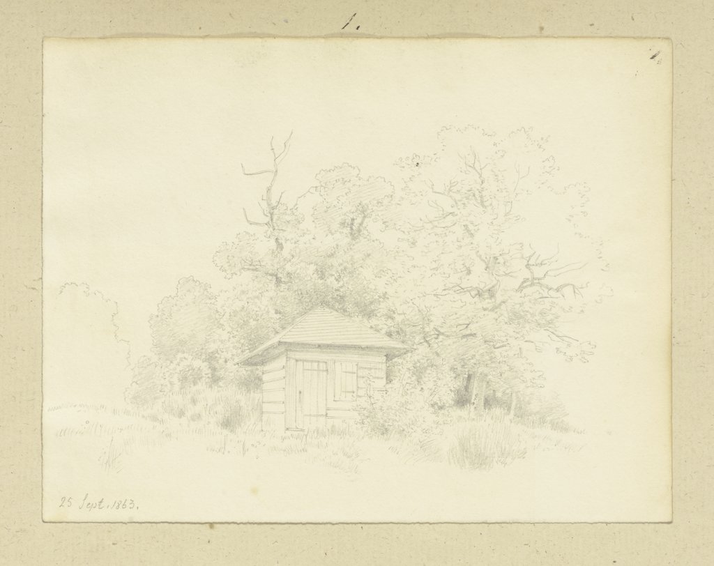 Hut in the forest, Carl Theodor Reiffenstein