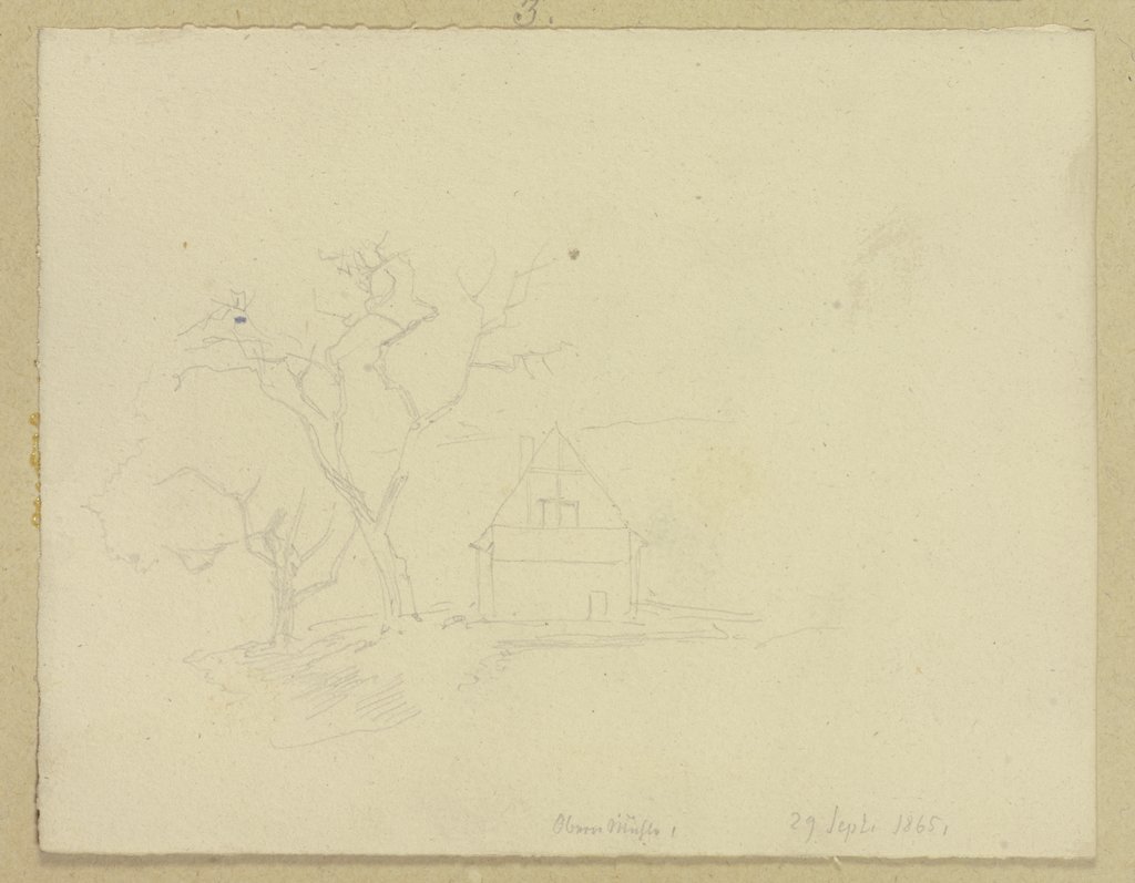 Zwei Bäume und ein Haus, Carl Theodor Reiffenstein