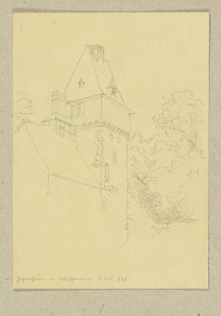 Tithes tower in Aschaffenburg, Carl Theodor Reiffenstein