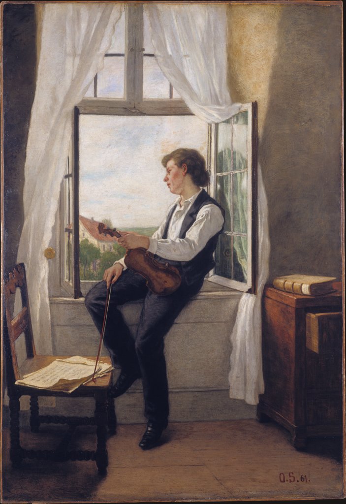 Der Geiger am Fenster, Otto Scholderer