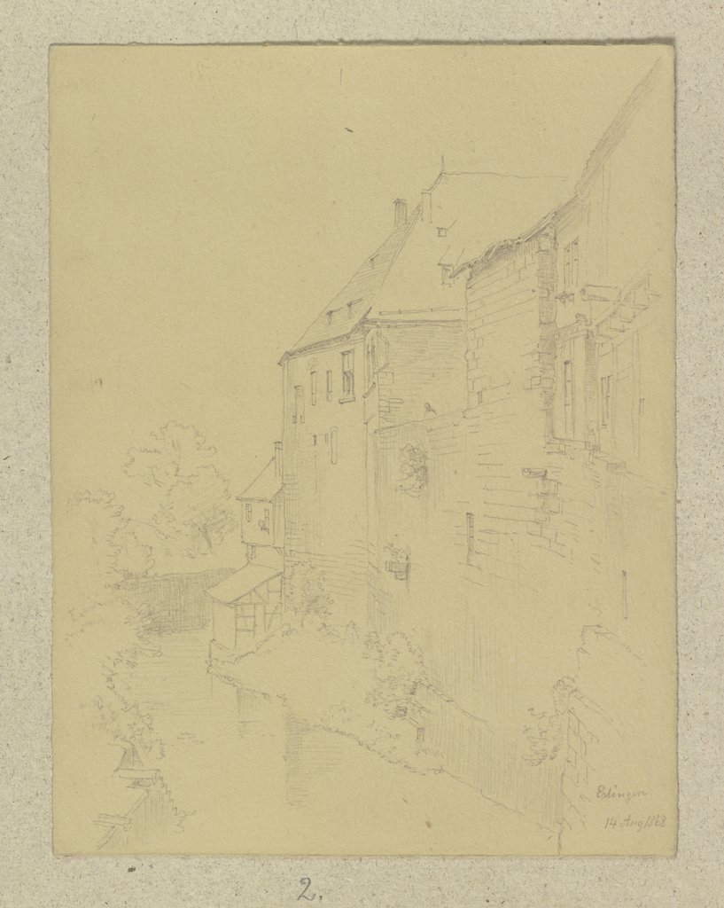 Häuserzeile in Esslingen, Carl Theodor Reiffenstein