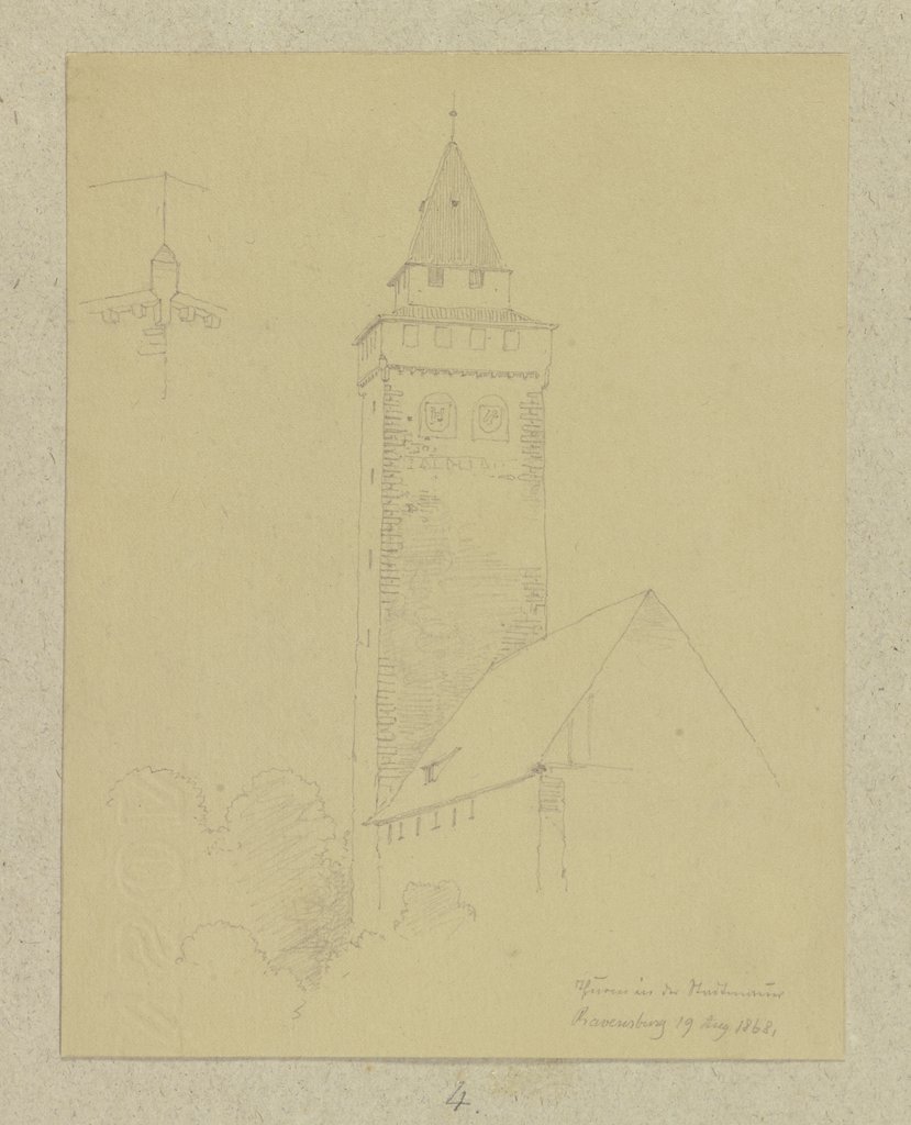 Der Gemalte Turm in Ravensburg, Carl Theodor Reiffenstein