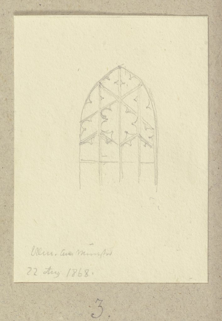 Maßwerkfenster am Ulmer Münster, Carl Theodor Reiffenstein