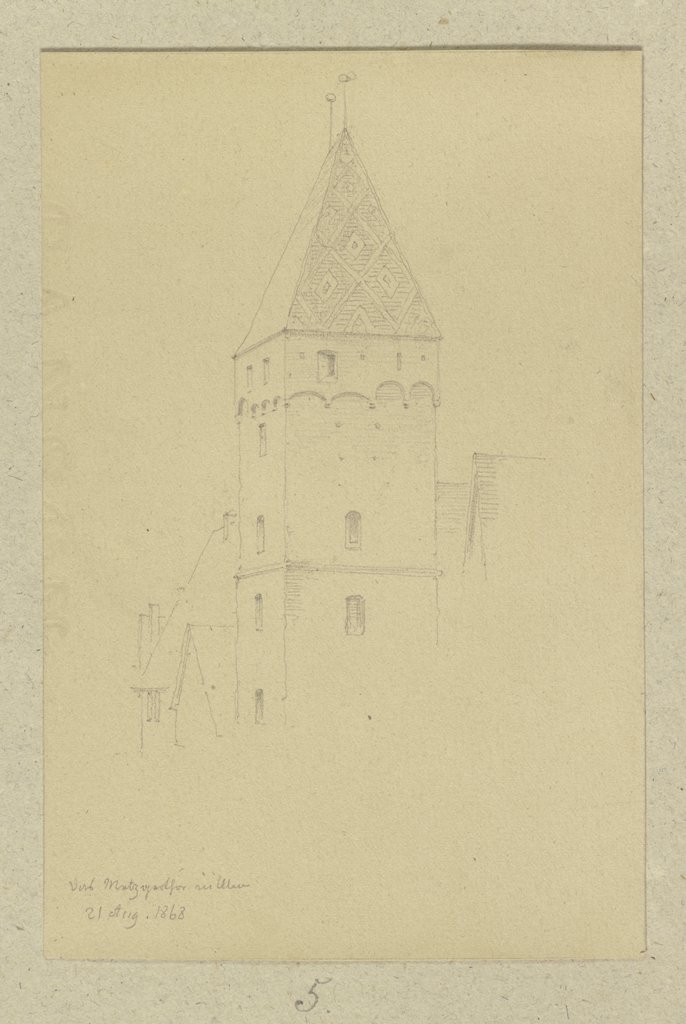 The Metzgerturm in Ulm, Carl Theodor Reiffenstein
