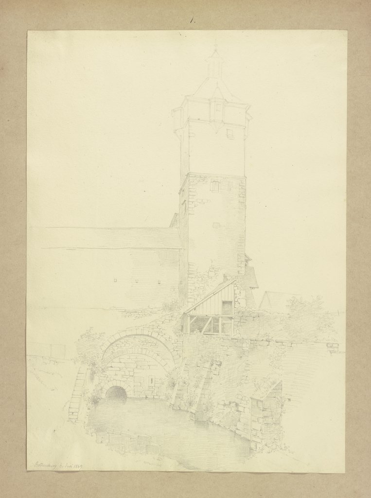 Der Klingentorturm in Rothenburg ob der Tauber, Carl Theodor Reiffenstein
